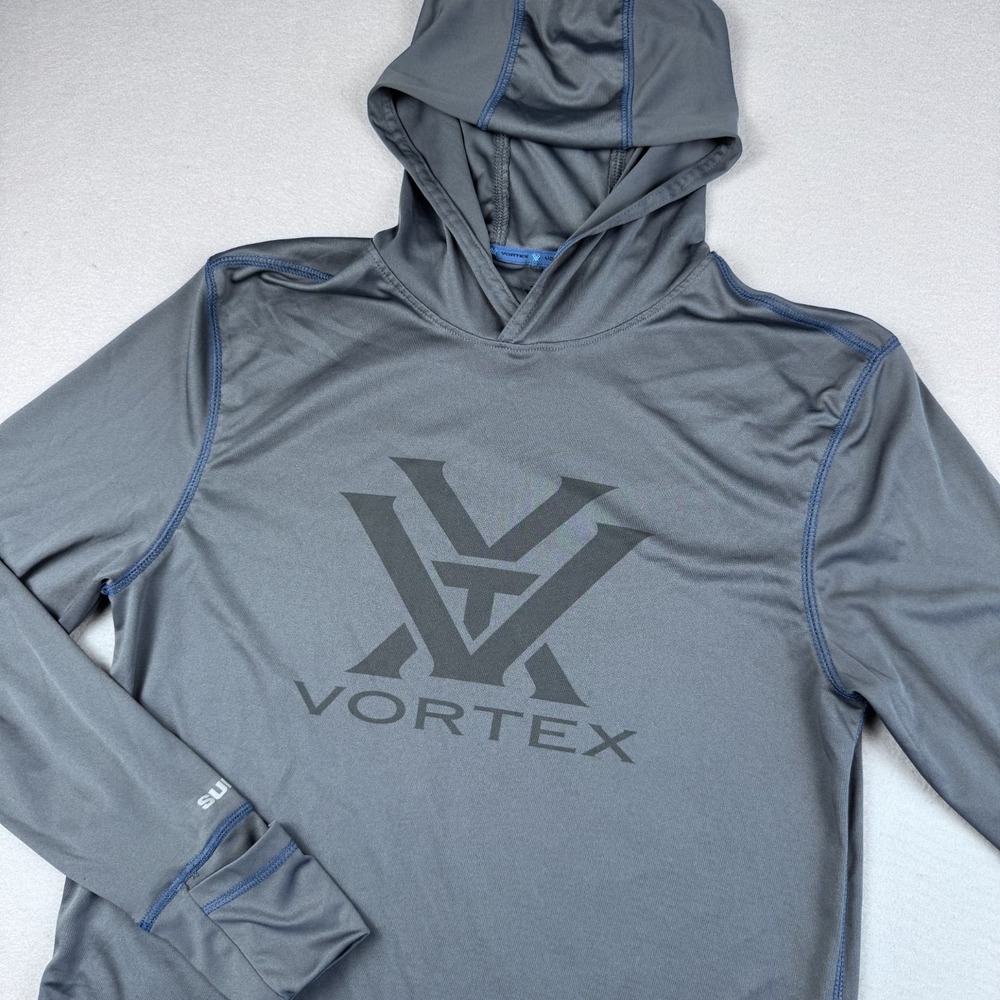 Vortex Optics Sun Slayer Hoodie Men S Gray Performance UPF 50 Outdoor Fishing